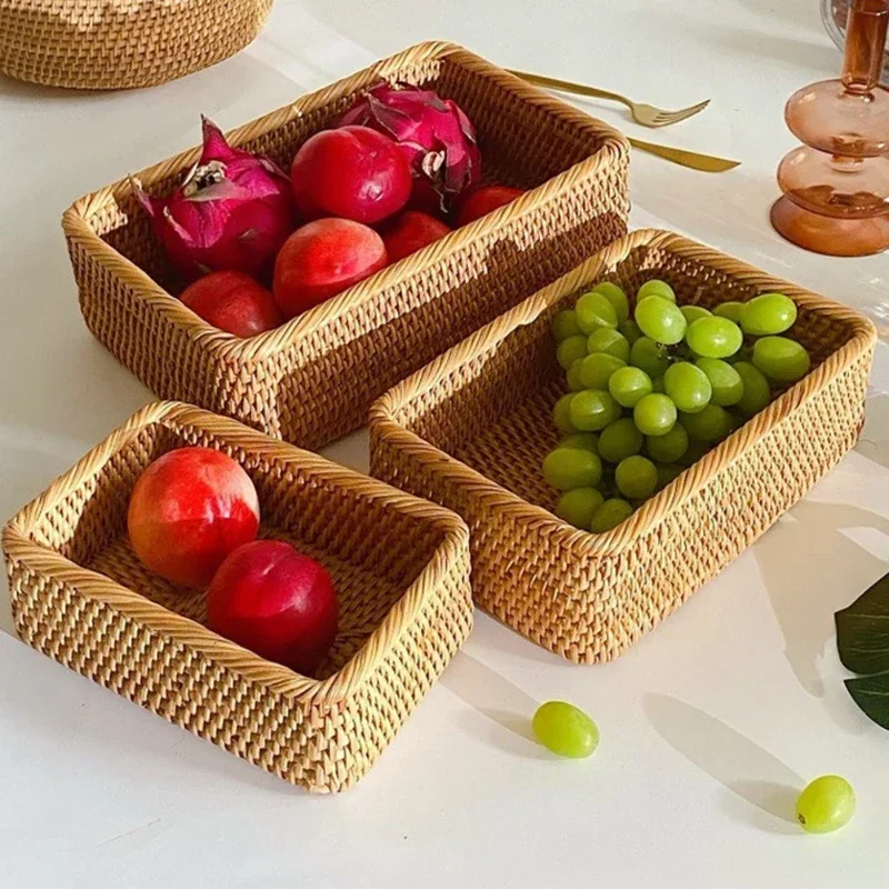 

Прямоугольная корзина из ротанга