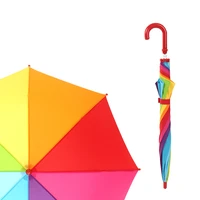 american creative umbrella rainbow portable windproof uv sun rainbow silk umbrella rain women kids paraguas gift ideas 40ko084