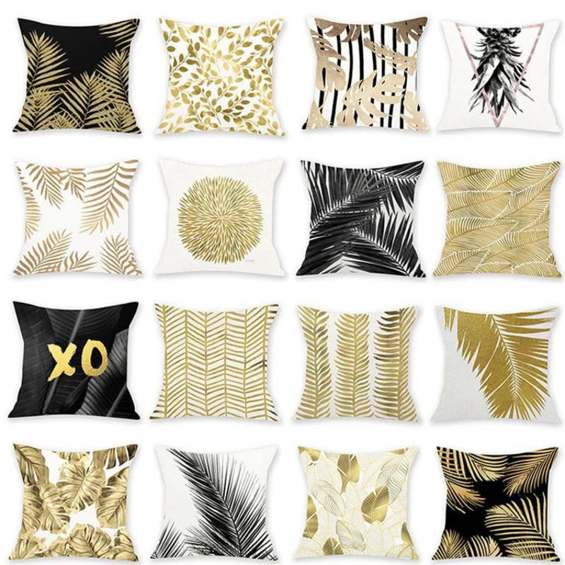 

Minimalist Bronzing Pillowcase Bohemia Geometric Cushion Cover Throw Pillow Cases for Bedside Backrest Living Room Decoration