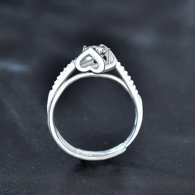 Кольцо Поцелуй ангела из 18-каратного золота для девочек с муассанитом кольцо