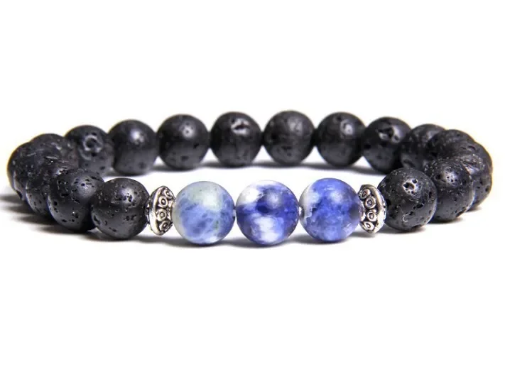 8 мм тигровый глаз амазонит лавовые бусины браслет для йоги DIY импортные