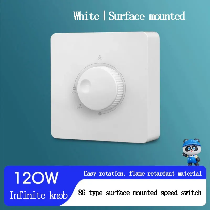 

86, регулятор скорости переключателя вентилятора, мощный потолочный вентилятор, бесступенчатый переключатель регулирования скорости, пятискоростной контроллер ручки переменной скорости