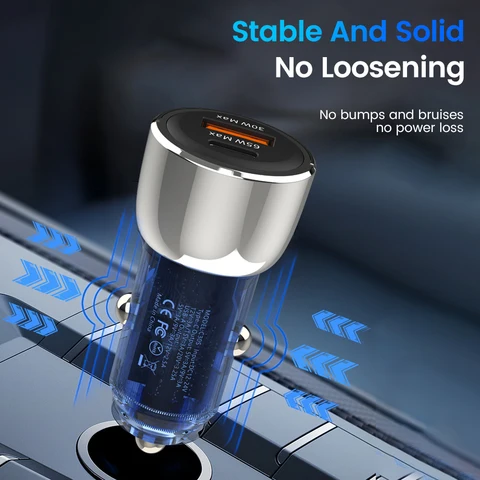 Автомобильное зарядное устройство elough с USB-портом, 96 Вт, 65 Вт