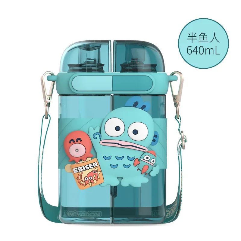 

640 мл Sanrio Hello Kitty Kuromi Cinnamoroll Pochacco соломенная чашка большая емкость бутылки для воды для детей дорожная портативная чашка для воды