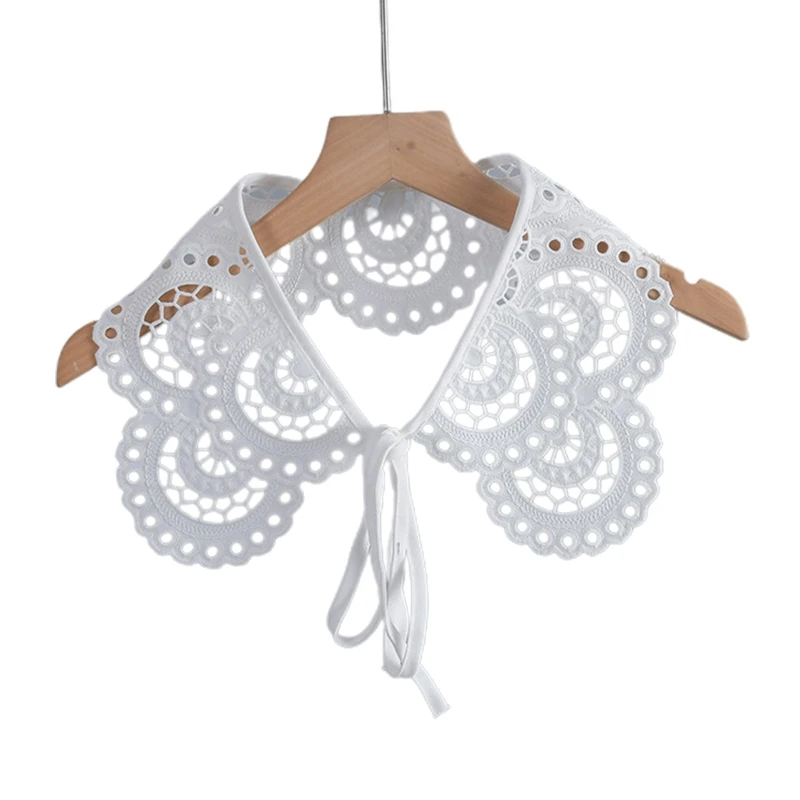 

Women Embroidered Flower Lace False Collar Ladies Detachable Petals Shawl Wrap