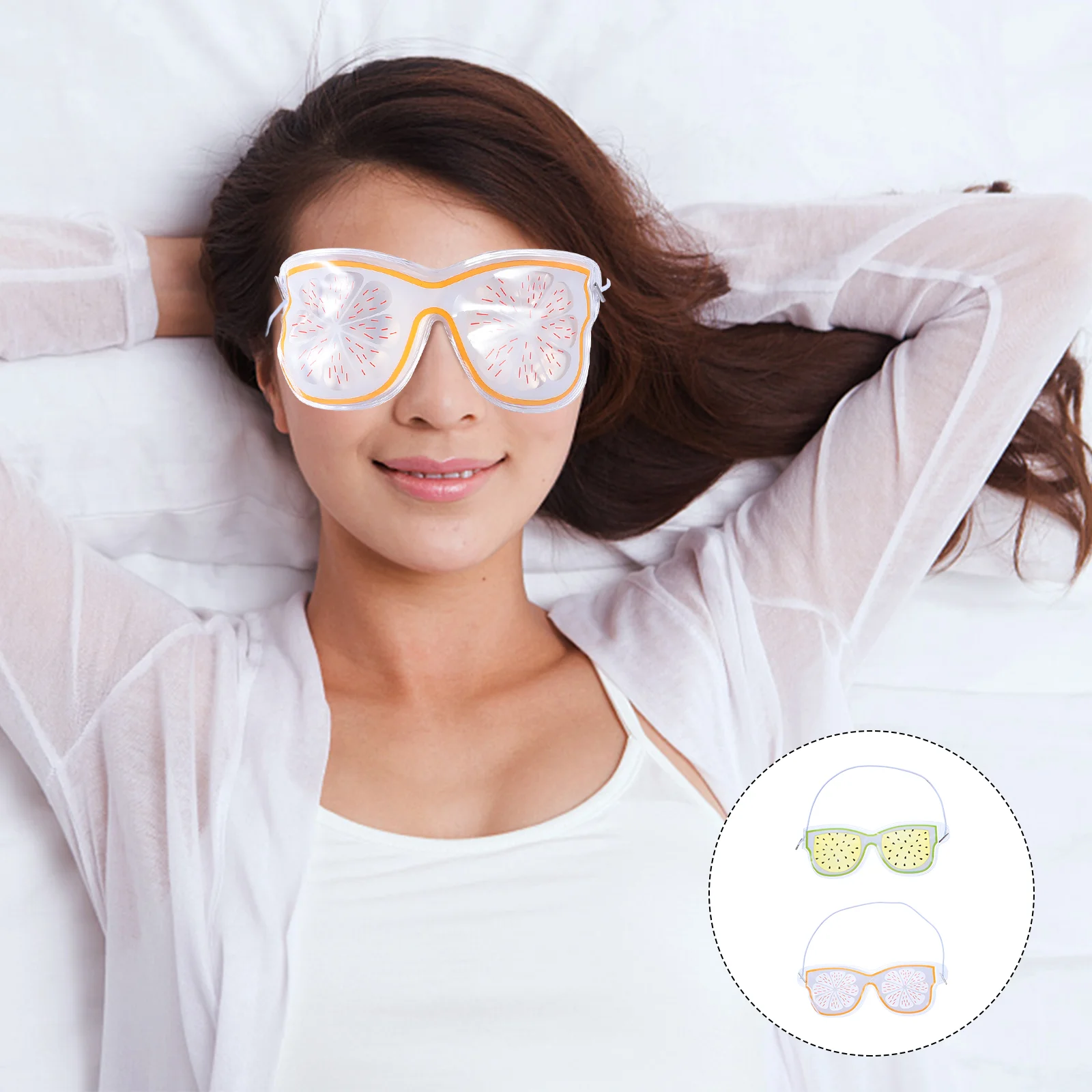 

Eye Blindfoldadjustable Cartoon Ice Coolingblackout Reusable Smoothcolorful Silk