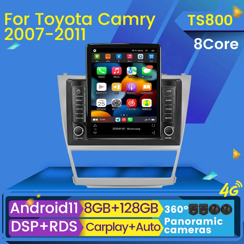 Мультимедийный проигрыватель для Toyota Camry 40 128-2006 IPS экран 8 ГБ + 2011 Android 11 |