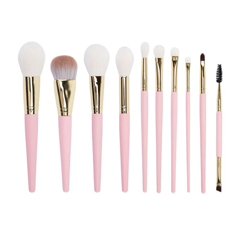 

Animal makeup brush a full set of loose brush eye shadow brush eyebrow brush lip brush 10 portable beauty tools set