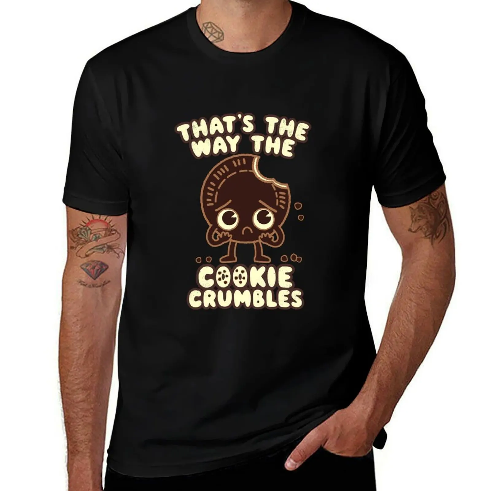Фото Футболка Adorable Sweetness - Kawaii Cookie Crumbles, несминаемая, базовая, из хлопка №1