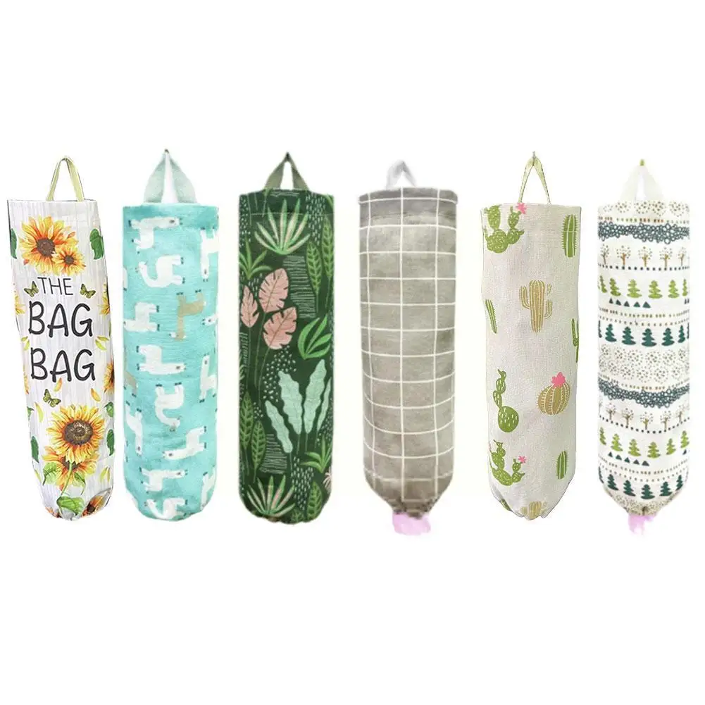 

Kitchen Grocery Bag Home Holder Wall Mount Plastic Holder Bag Garbage New Organizer Bag Trash Garbage Dispenser Hanging Sto Y1K0