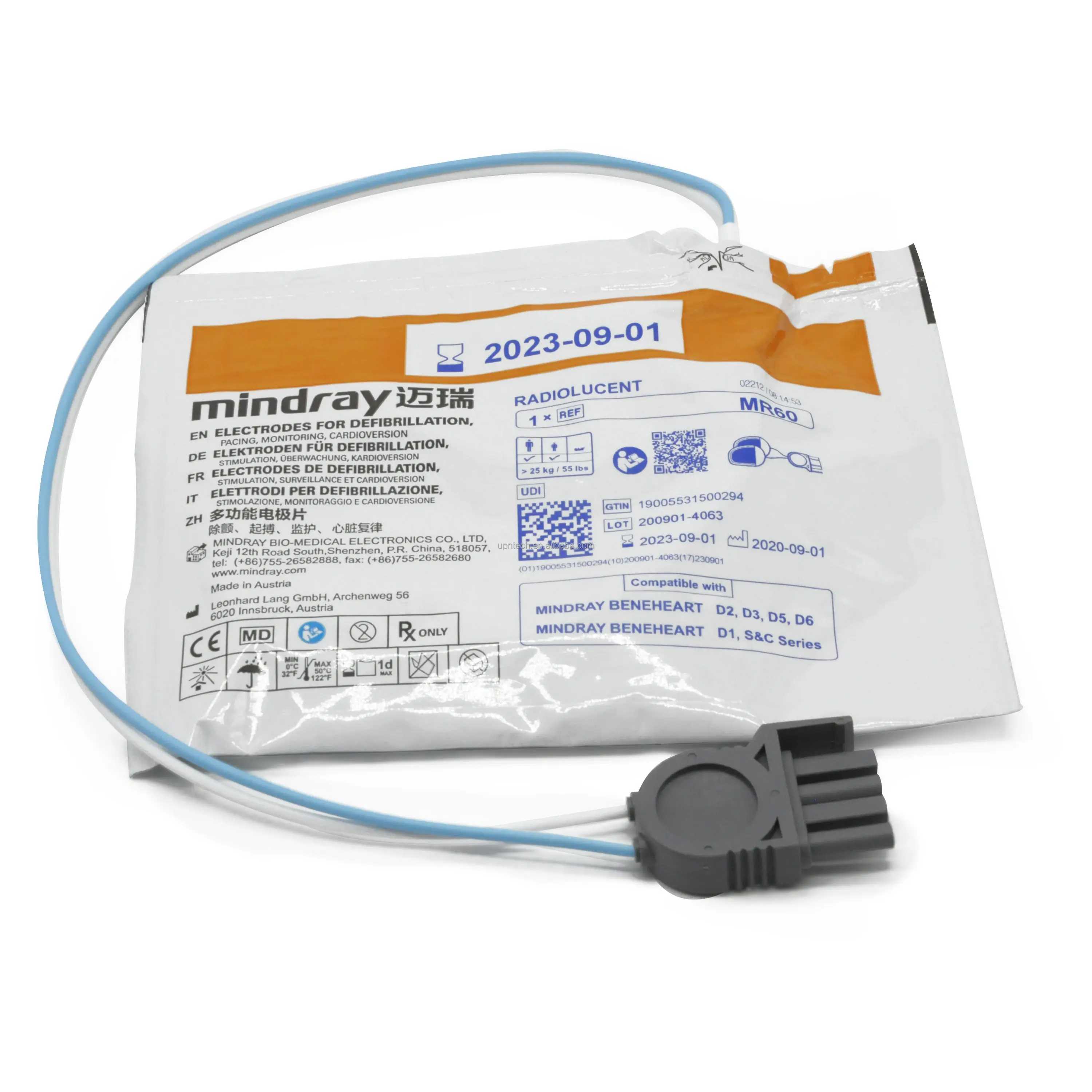 

Original Mindray MR60 MR61 BeneHeart Defibrillator Pads Basic Adult Chila D1/D2/D3/D5/D6