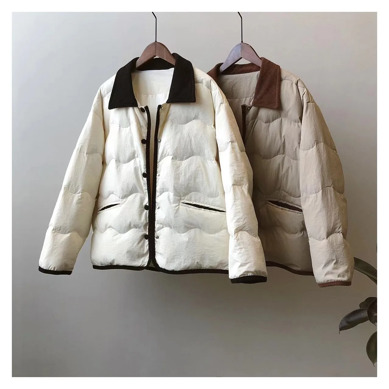 White Duck Down Down Jacket Women 2022 Winter New Fashion Lapel Warm Jacket 2022 Women's Clothing
