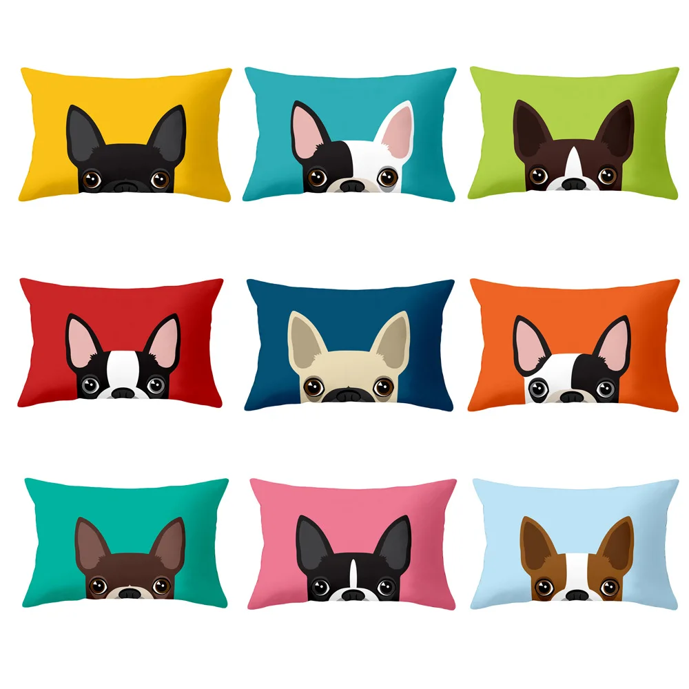 

Cartton Head Dog Pillowcase Cute Colorful Dog Pillows Case for Girls Room Aesthetics Kids Boy Bed Sofa Pillow Covers Decorative