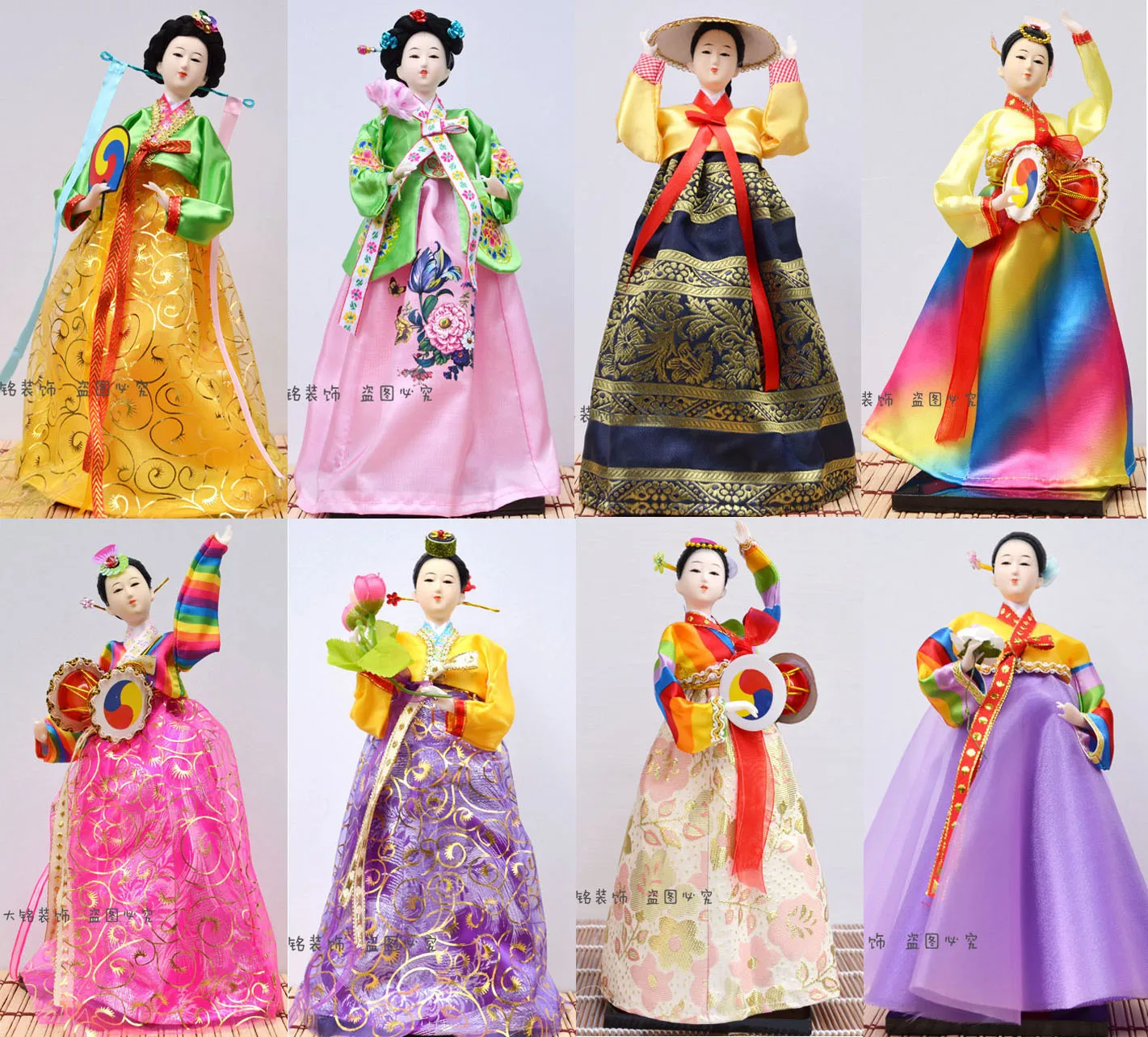 

Korean Drumming Lady Folk Craft 30CM Doll Hanbok Girl Home Hotel Decoration Restaurant Ornament Gift