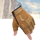 Военные перчатки с полупальцами для страйкбола противоскользящие походные перчатки для альпинизма армейские тактические боевые охотничьи перчатки без пальцев