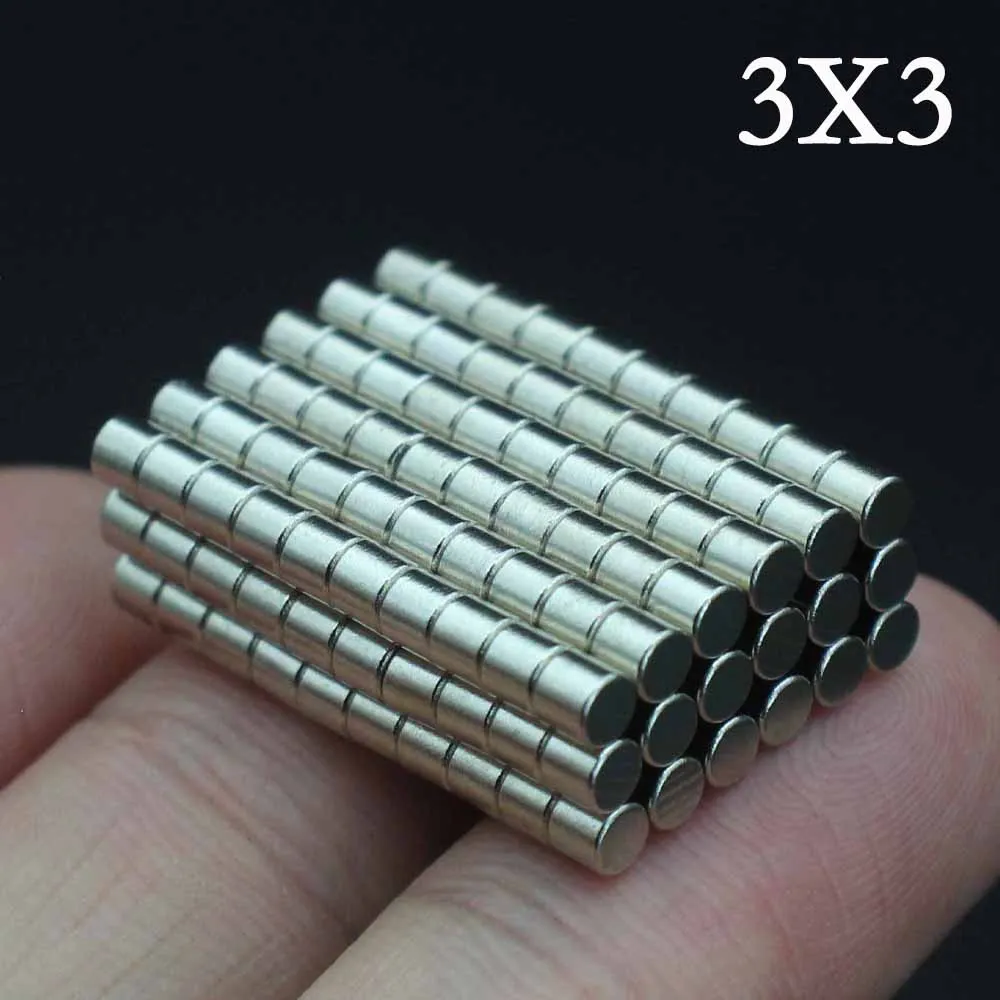 

20/50/100/150/200 Pcs 3x3 Neodymium Magnet 3mm x 3mm N35 NdFeB Round Super Powerful Strong Permanent Magnetic imanes Disc 3*3