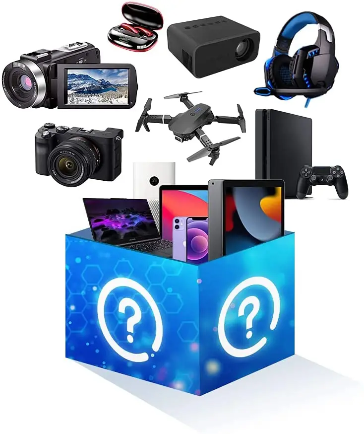

A Gift Package Full of Mystery for Electronic Products Exciting To Open The Box. Different Surprises and Unexpected Gifts
