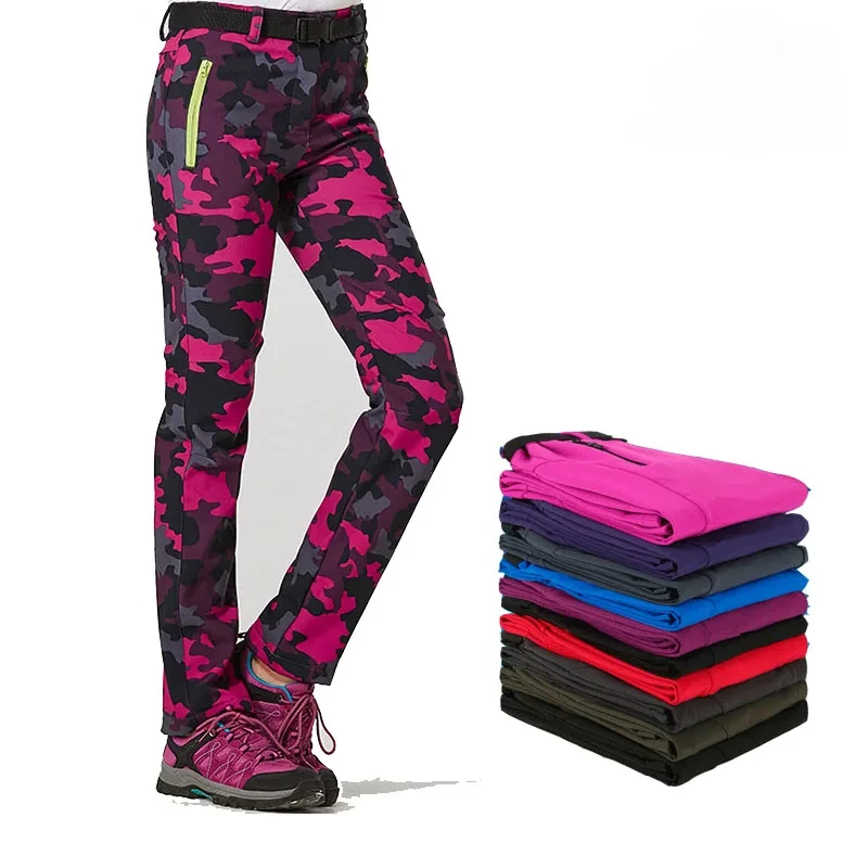 NUONEKO новые женские толстые флисовые теплые походные брюки для спорта на открытом