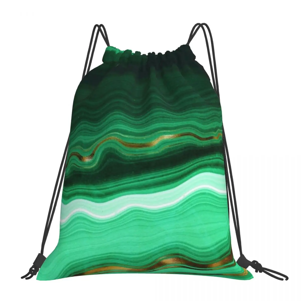 

Рюкзаки veмультяшные с малахатным драгоценным камнем, модные Переносные сумки на шнурке, спортивная сумка с карманами, сумки для книг для мужчин и женщин