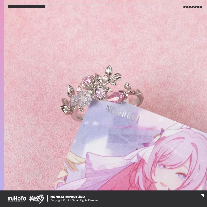 Фото Кольцо Elysia MiHoYo, официальный оригинальный предмет из Honkai Impact 3, коллекционный подарок, кольцо-оберег Herrscher of Human: Ego Oath Ring, оригинал №1