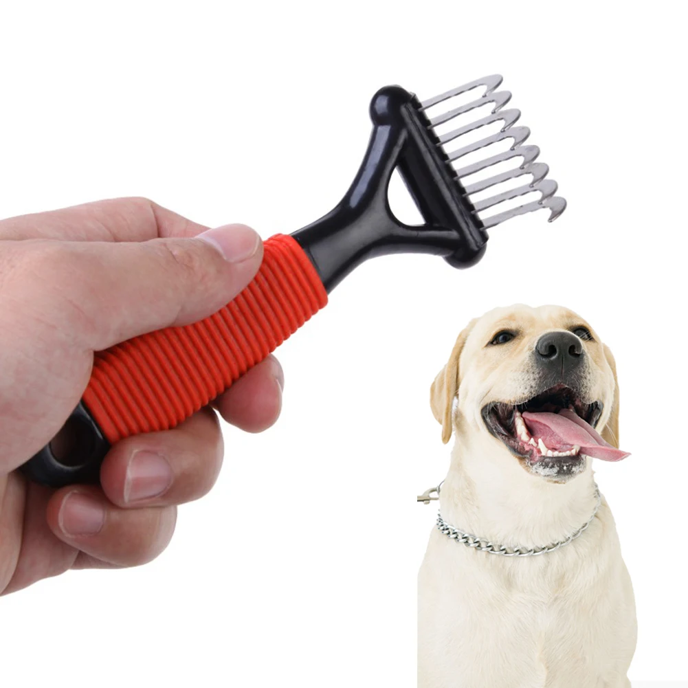 

Pet Cat Dog Thick Long Short Hair Fur Shedding Remove Grooming Rake Comb Brush