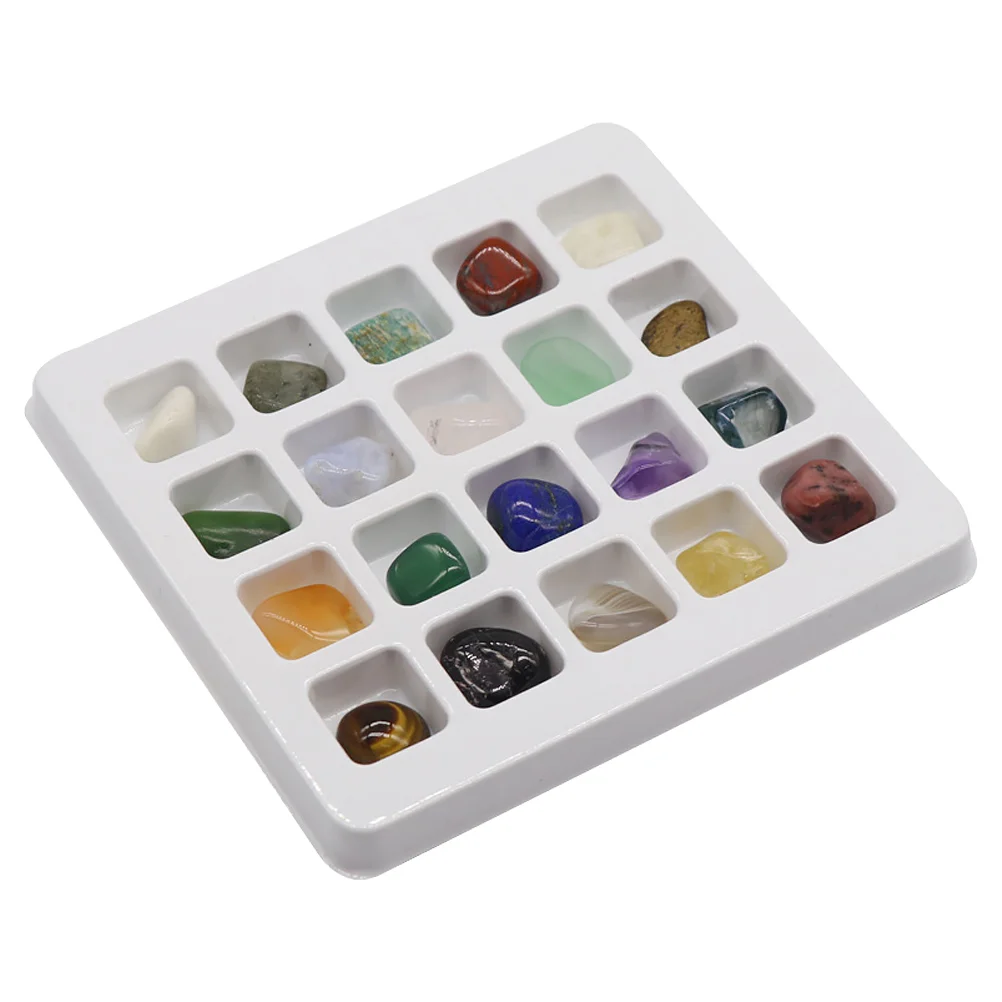

Mineral Natural Gemstones Specimen Mineral Educational Science with Collector Box