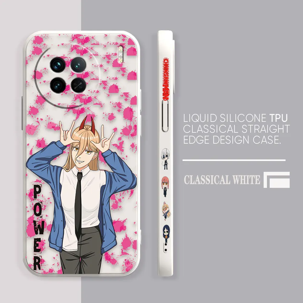 Anime Power Denji Chainsaw Man Case For VIVO X21I X21S X23 X27 X30 X50 X60 X70 X80 X90 5G PRO PLUS Colour Case Funda Shell Capa