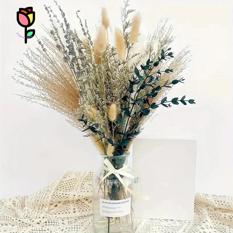 Сушеные цветы пампасная трава лимониум эвкалипт листья цветок хвост кролика