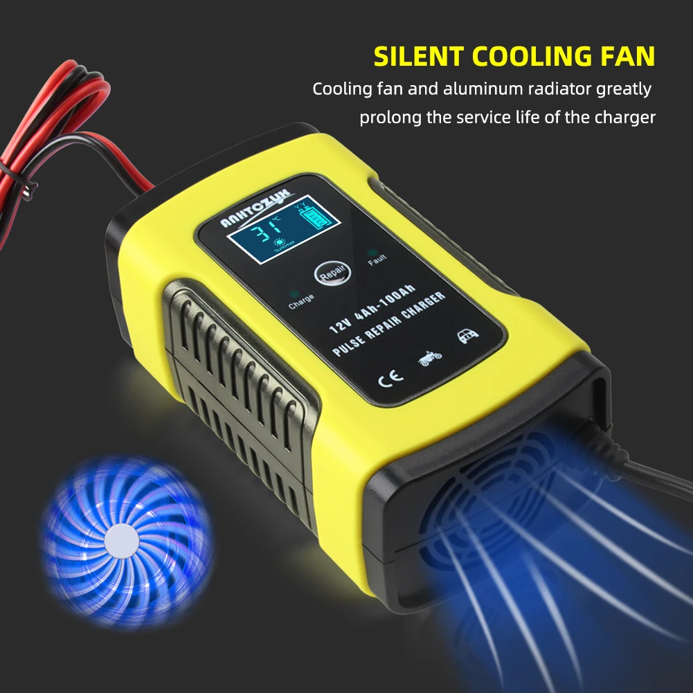 Автомобильное зарядное устройство 12 В умный импульсный ремонтный аккумулятор с