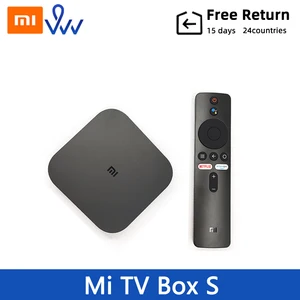 Global Version Xiaomi MI TV Box S 4K HDR Android TV Box Ultra HD 2G 8G WIFI Google Cast Netflix Set 