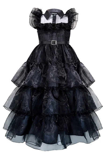 

KIDS Wednesday Addams Girls Black tulle dress Wednesday Addams cosplay