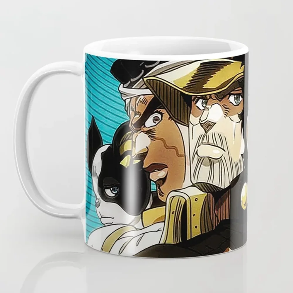 

JoJo's Bizarre Adventure Mug 350ml Ceramic coffee Mug Tea MIlk Cup Friends Birthday Gift Mug