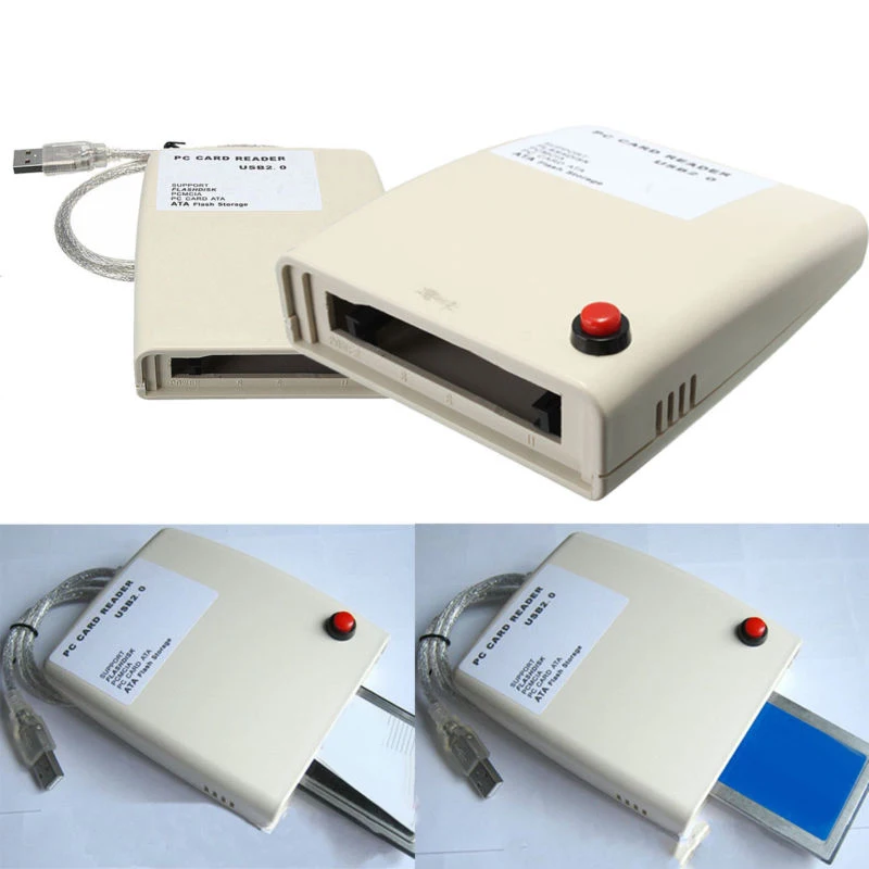 USB 2.0 to 68 Pin ATA PCMCIA Flash Disk Memory Card Reader Adapter Converter For Windows 7 10
