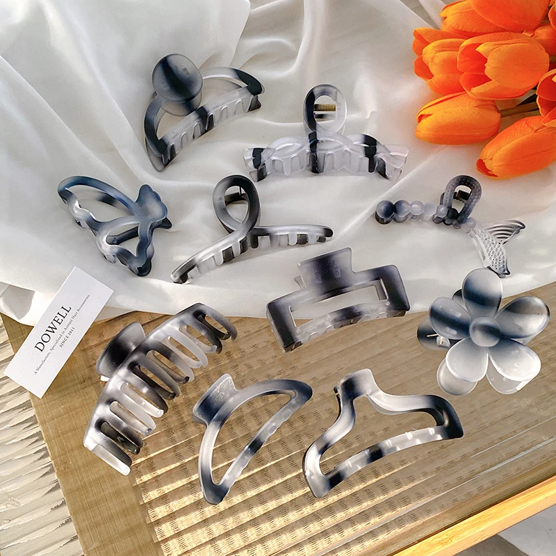 

2023 New Frosted Ink Series Geometric Hairpins Accessories Beautiful Resin For Women Girls Hair Clips Headwear Free Shipping