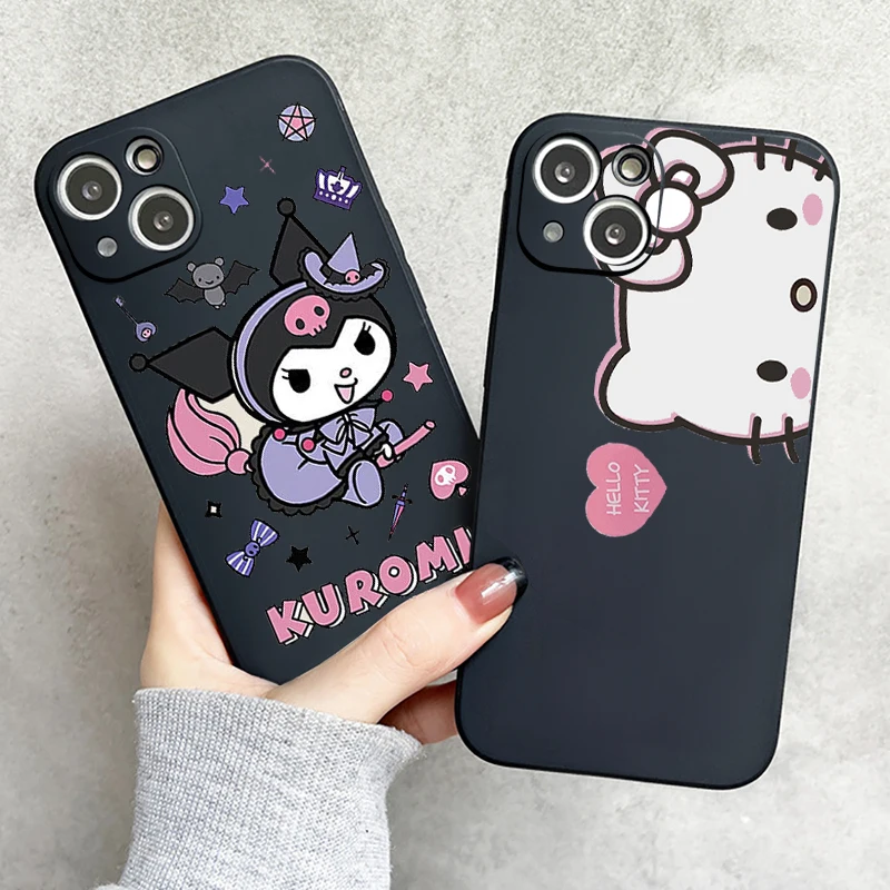

Cartoon Hello Kitty Kuromi TAKARA TOMY Phone Case For Funda iPhone 11 12 13 Pro Max Mini X XR XS SE 2020 6 7 8 Plus Coque Soft
