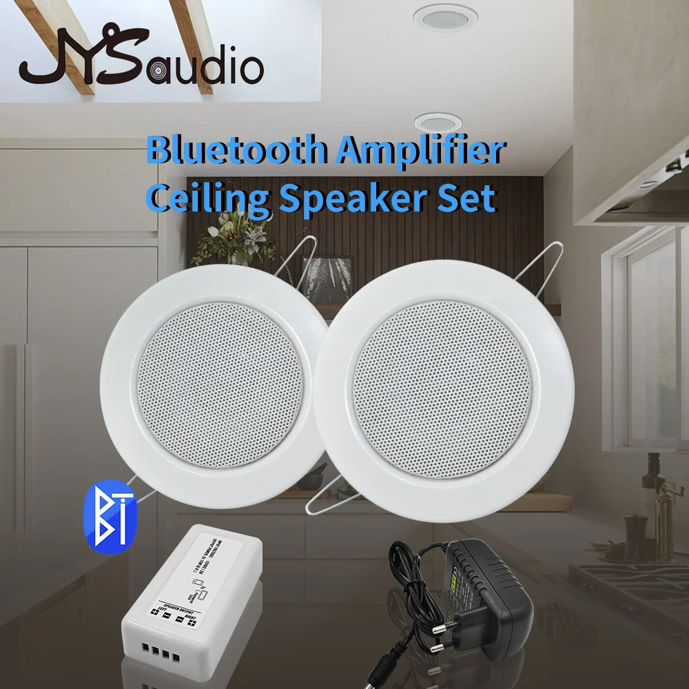 HIFI Ceiling Speaker Bluetooth Amplifier 5.0 Home Theater 3 Inch 6W Mini Low Power ABS Plastic Frame Iron Mesh Cover Material