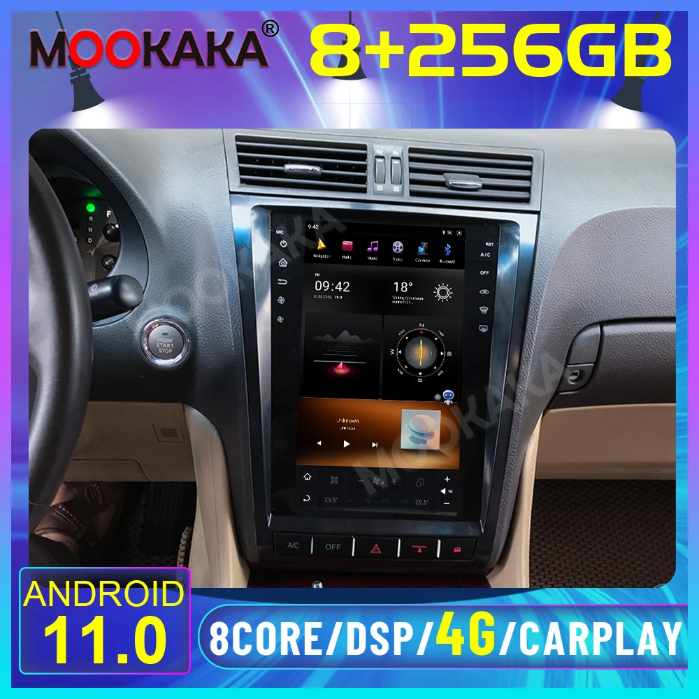 

Android 11 8+256GB Tesla style12.1" Car Player For Lexus GS GS300 GS350 460 2004-2011 Car GPS Navi CarPlay Head Unit DSP Stereo