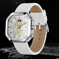 lige men chronograph sport watches for men fashion square top brand luxury leather strap waterproof quartz watch montre homme