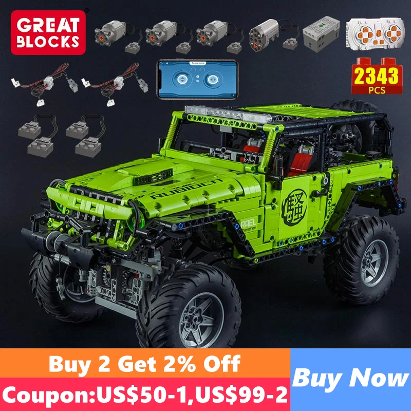 J902 технический Автомобиль Мотор питание приложение дистанционное управление строительные блоки Moc наборы блоков Детский конструктор для детей подарок образовательный