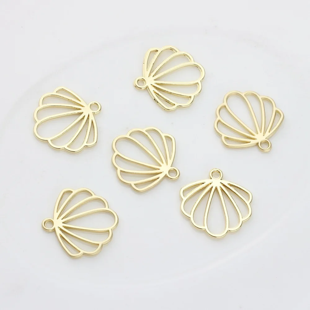 

10pcs/set Leaf Pendants Jewelry Connectors Handmade Hollow Pendant Base for Necklace Earrings DIYJewelry Making Findings