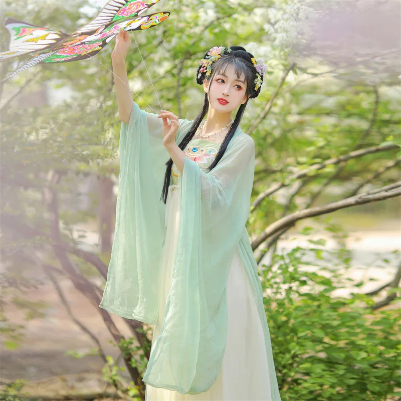 Новинка 2024 Женская Весенняя юбка ZH04 Hanfu улучшенная китайская Kezi супер яркая