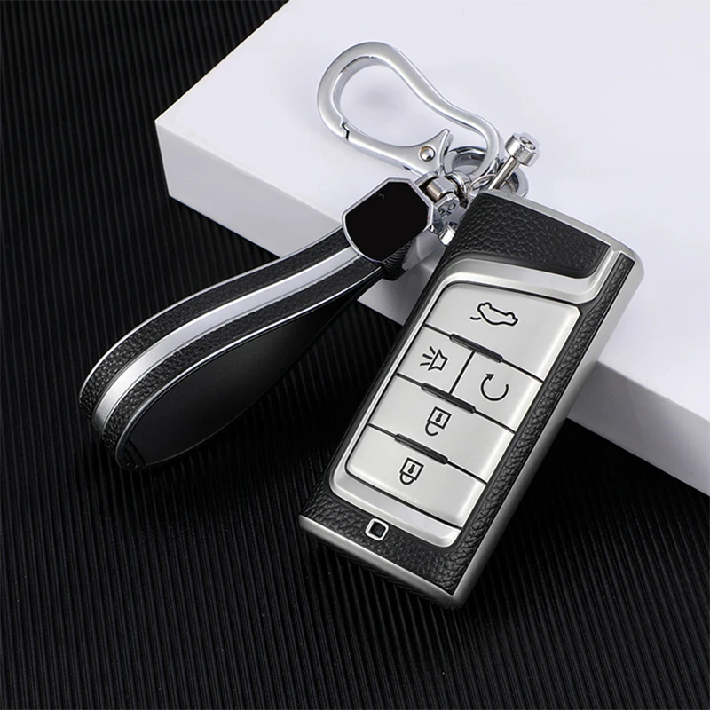 

TPU Leather 5 Buttons Car Key Case Cover For GAC Trumpchi GS4 GM8 GA3 GA6 SGS7 GA4 GS5 GS3 Legend GS8 Remote Fob Key Accessories