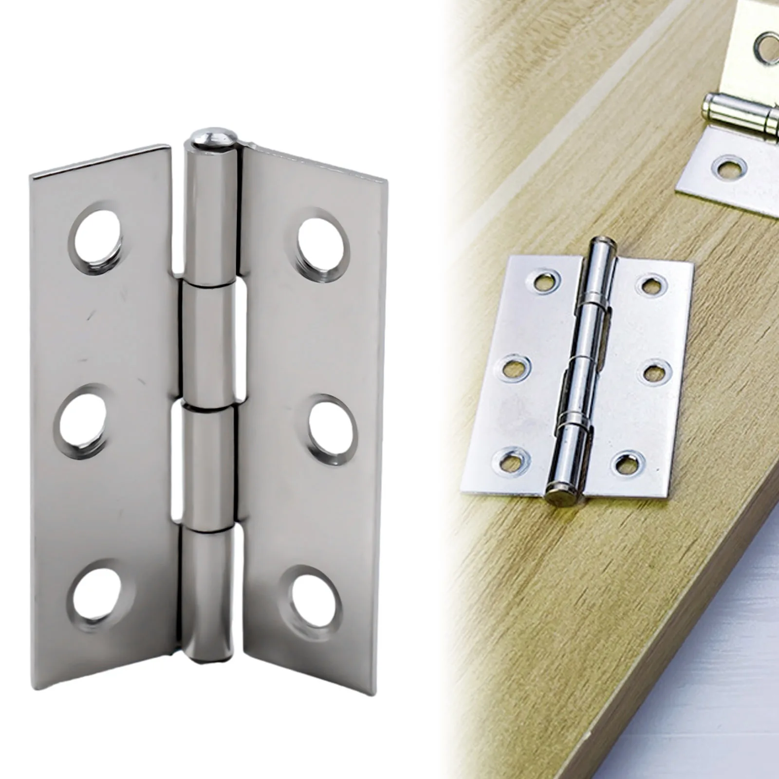 

10 PCS Ball Bearing Hinge Stainless Steel 10PCS Butt Internal Corrosion Resistant For Door Office Reliable Replacement