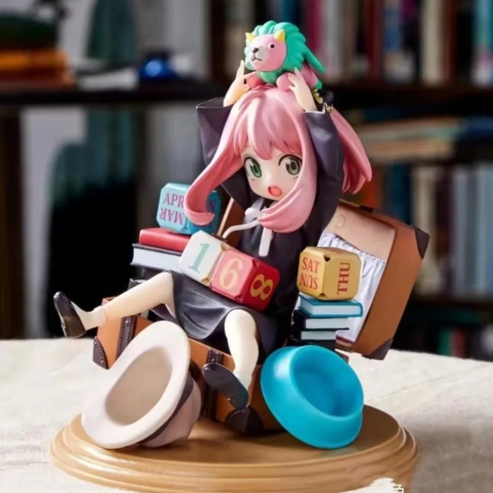 

Anime Spy X Family Anya Figure Toys Loid Yor Forger Chibi Anua Figure With Base Figurine PVC Model Dolls Toy Gifts For Kids
