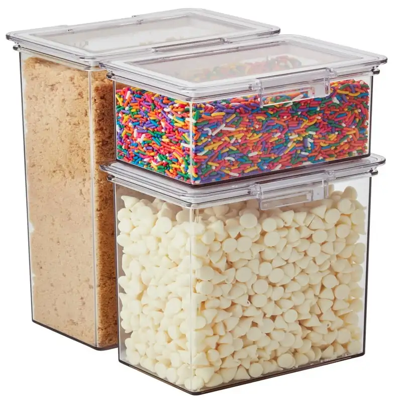 

Piece Canister Edit, Food Organizer and Storage Containers Clear Food storage containers Container Glass jars with lids Kitchen