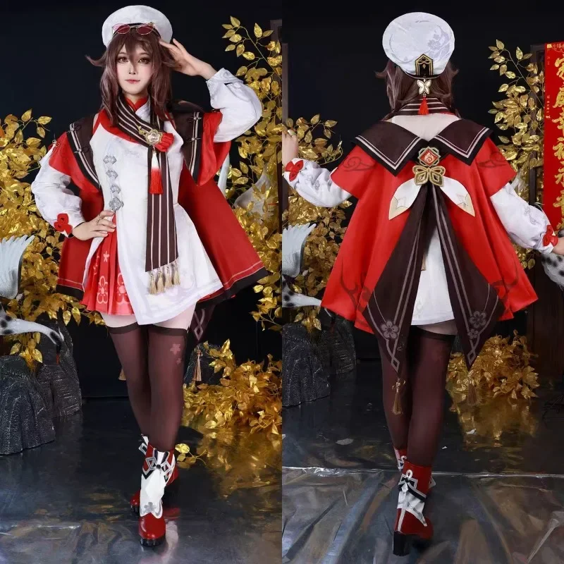 Hu Tao Косплей Игра Genshin Impact Фонарь Rite Костюм Красный Новый Год Полный Комплект