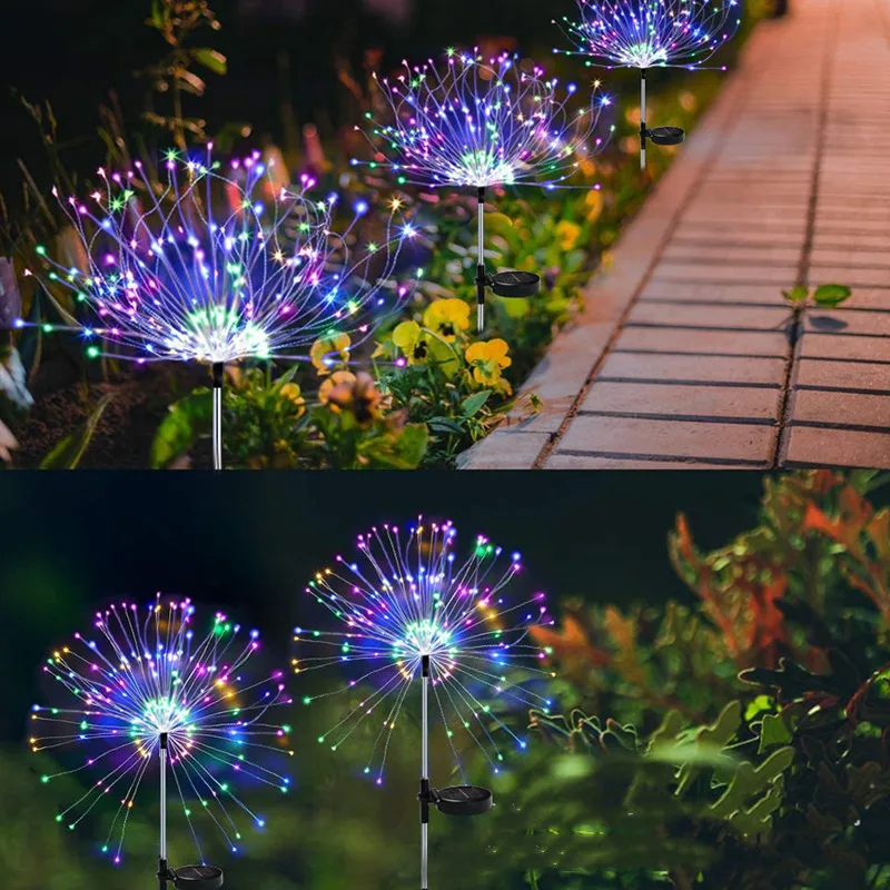 

Solar Firework LED Stake Lights Outdoor Garden Decor Pathway Fairy Light Waterproof Yard Lawn Patio Landscape Decor Solar Lamp