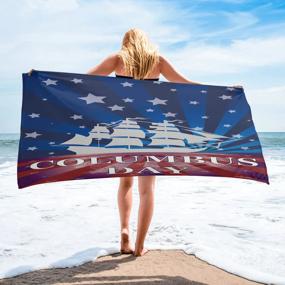 

Banner Art Wall Hanging Stars Hot Spring Household Bath Towel Microfiber Quick Dry Face Towel Surf Print Beach Towel