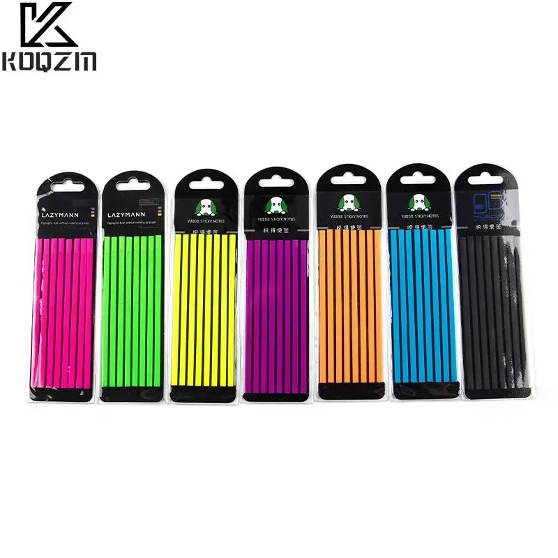 

Reading Aid Highlight Sticker Transparent Fluorescent Index Tabs Flags Sticky Note Stationery School Office Supplies