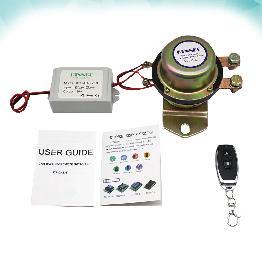 

Car Electromagnetic Power Main Switch 12V Large Truck Power Supply Leakage Power Off Switch with 50m Remote Controller